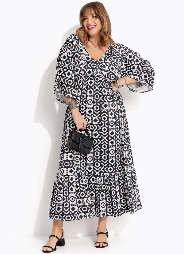 Marguerite - Vestido Étnico em Malha Fria 3