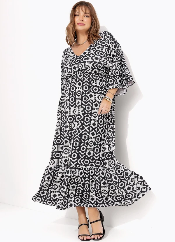 Marguerite - Vestido Étnico em Malha Fria 5