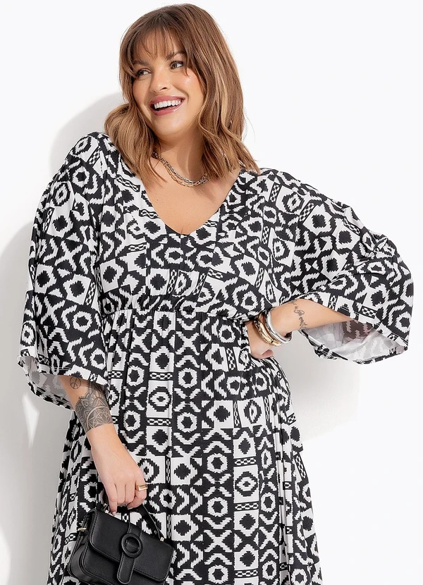 Marguerite - Vestido Étnico em Malha Fria 6