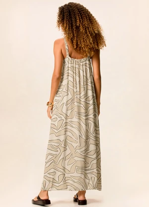 Malwee - Vestido Evasê Orgânico Areia - MALWEE