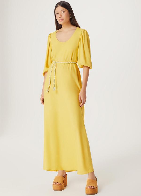 Hering - Vestido Fem Amarelo Medio