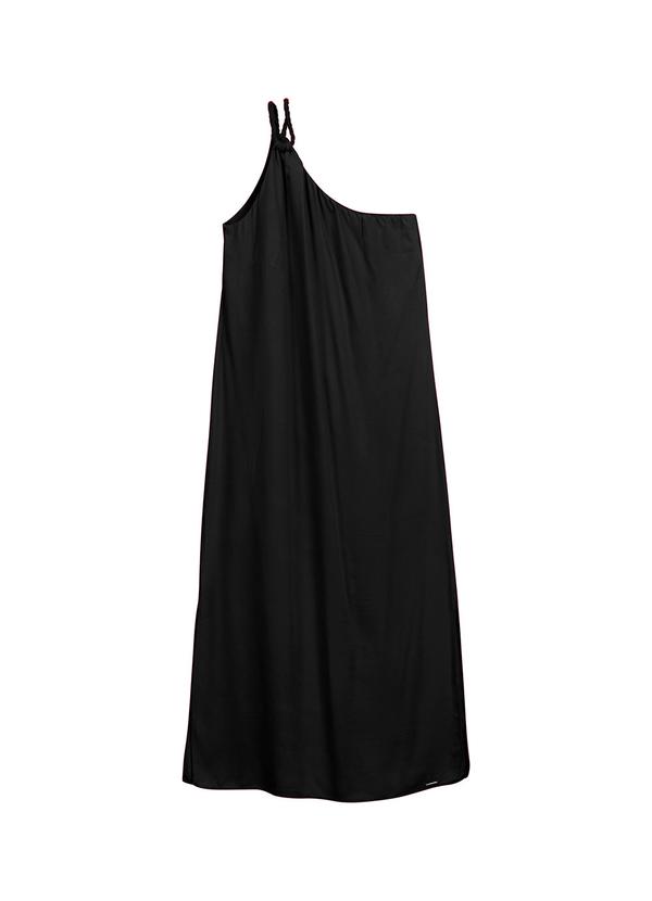 Marialícia - Vestido Feminino com Alca Única Preto