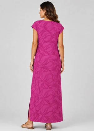 Infinita Cor - Vestido Feminino com Decote em V Rosa - INFINITA COR