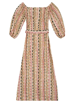 Essendi - Vestido Feminino com Fenda Natural - ESSENDI
