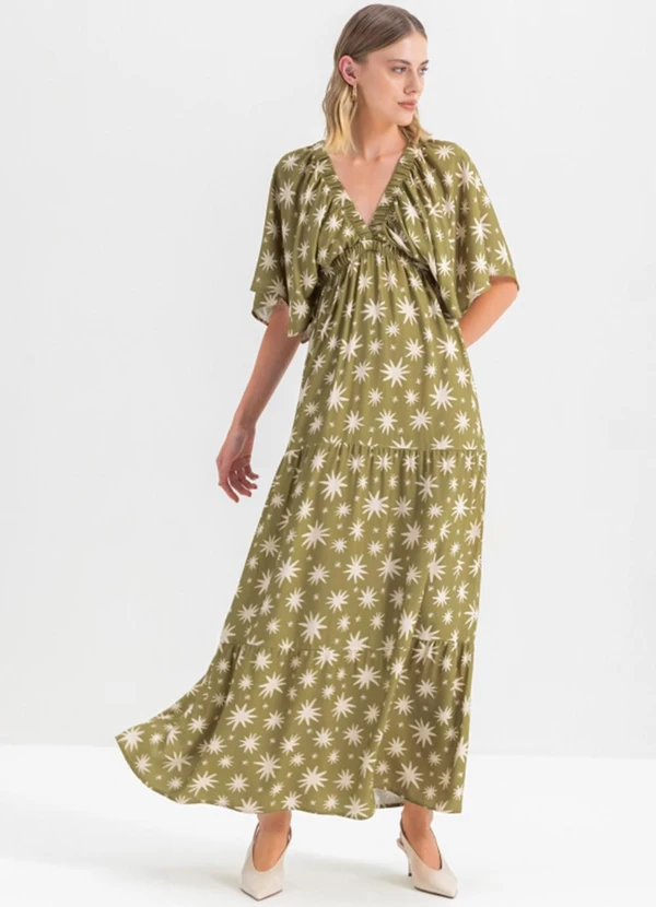 Essendi - Vestido Feminino em Viscose  Verde