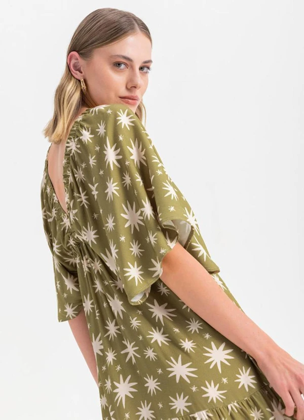 Essendi - Vestido Feminino em Viscose  Verde 2