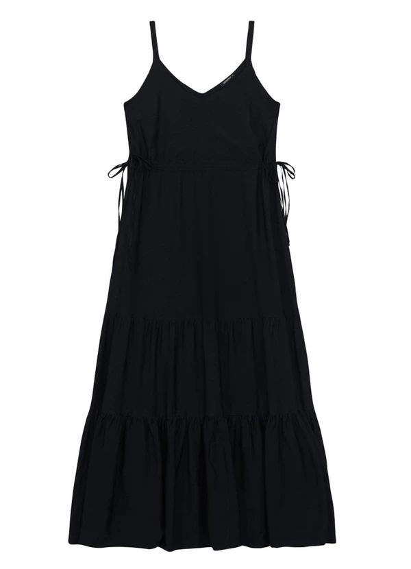 Essendi - Vestido Feminino Longo Alfaiataria Preto 4