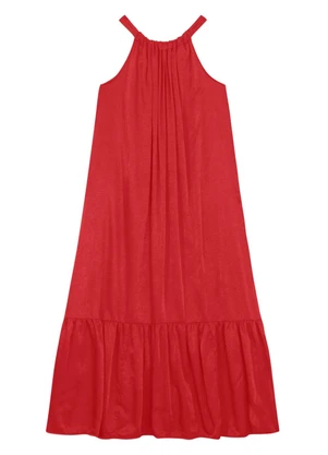 Essendi - Vestido Feminino Longo de Cetim Vermelho - ESSENDI