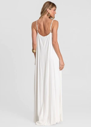 Dianna - Vestido Feminino Longo em Tecido Bege - DIANNA