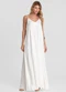 Dianna - Vestido Feminino Longo em Tecido Branco - variação: Bege