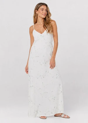 Dianna - Vestido Feminino Longo em Tecido Branco - DIANNA