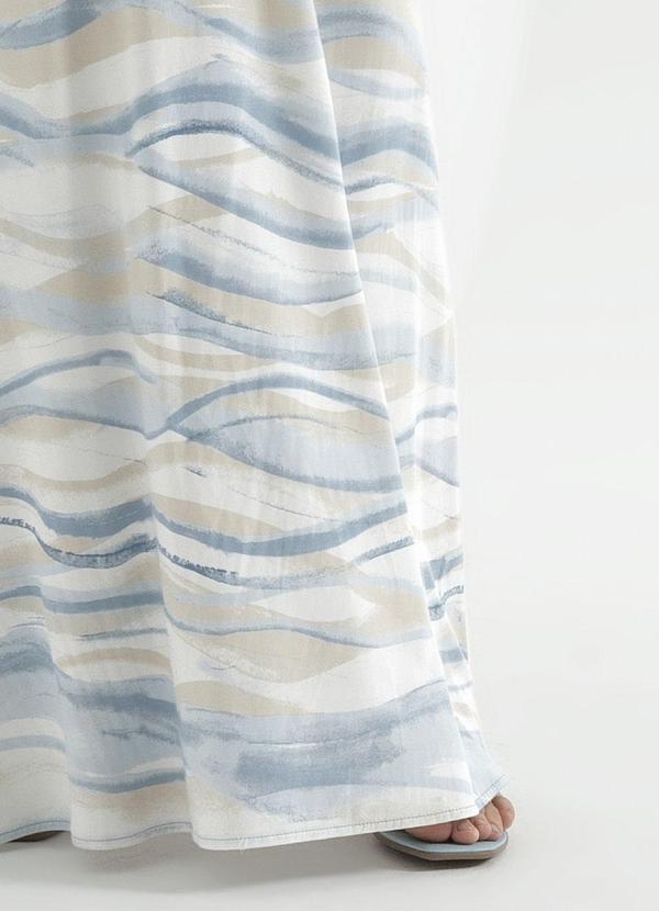 Cativa - Vestido Feminino Longo Estampado Branco 3