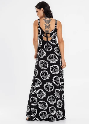 Endless - Vestido Feminino Longo Evasê Preto - ENDLESS