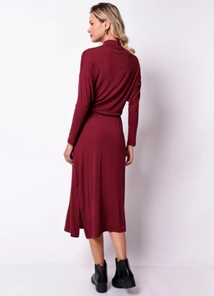 Torra - Vestido Feminino Longo Gola Alta Roxo - TORRA
