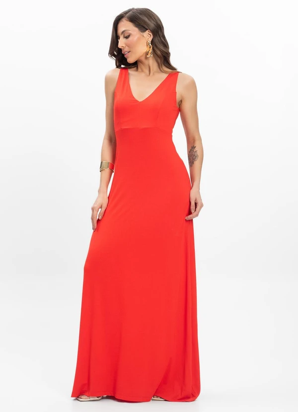 Endless - Vestido Feminino Longo Laranja 3