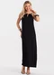 Rovitex - Vestido Feminino Longo Visco Maquinetada Preto - variação: Preto