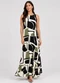 Infinita Cor - Vestido Feminino Longo Viscotorcion Bege - variação: Bege