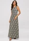 Infinita Cor - Vestido Feminino Longo Viscotorcion Bege - variação: Preto