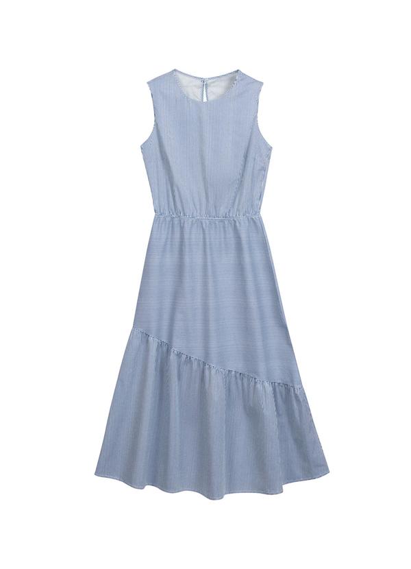 Marialícia - Vestido Feminino Midi Azul 4