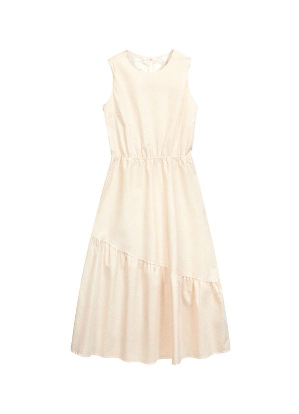 Marialícia - Vestido Feminino Midi Bege 5