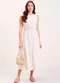 Marialícia - Vestido Feminino Midi Bege - variação: Bege