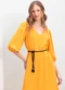 Essendi - Vestido Feminino Midi em Malha Comfort Amarelo - variação: Amarelo