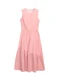 Marialícia - Vestido Feminino Midi Bege - variação: Rosa