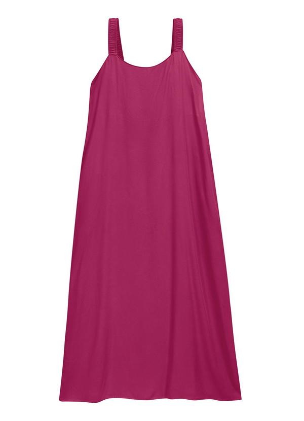 Marialícia - Vestido Feminino Midi Trapézio Rosa 2