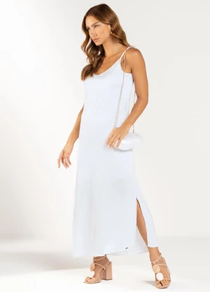 Marialícia - Vestido Feminino Slip Dress Branco - MARIALÍCIA