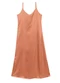 Marialícia - Vestido Feminino Slip Dress Preto - variação: Laranja