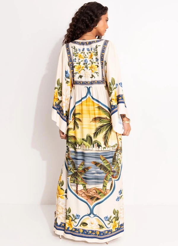 Farm - Vestido Flor do Rio Bege 2