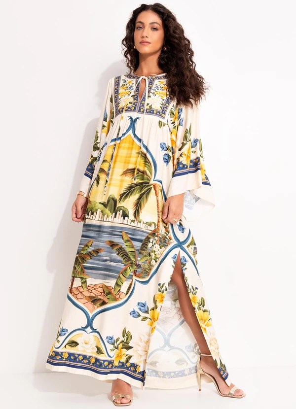 Farm - Vestido Flor do Rio Bege 5