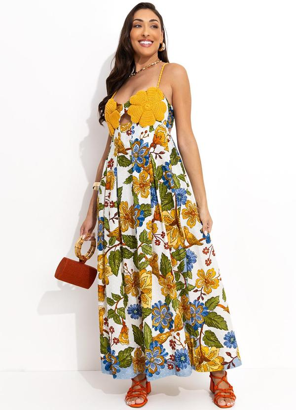 Farm - Vestido Flor Naturaleza Azul