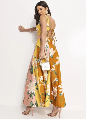 Farm - Vestido Floral Alice Amarelo - FARM