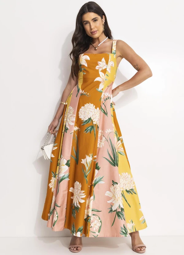 Vestido Floral Alice Amarelo Farm - Main Image