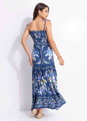 Farm - Vestido Floral Ana Azul - FARM