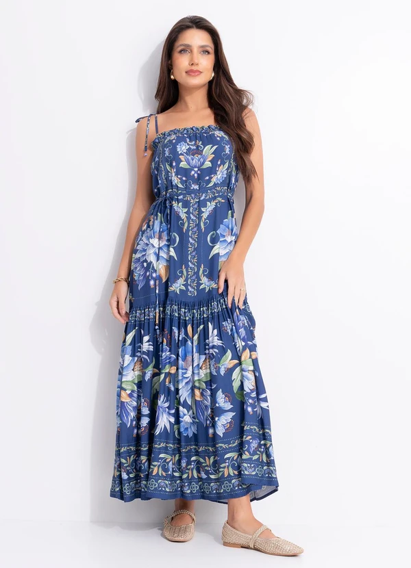 Farm - Vestido Floral Ana Azul 1