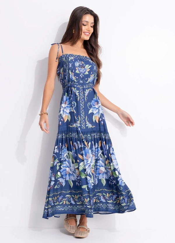 Farm - Vestido Floral Ana Azul 3