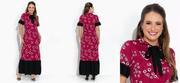 Vestido Floral Bord� Gola La�o