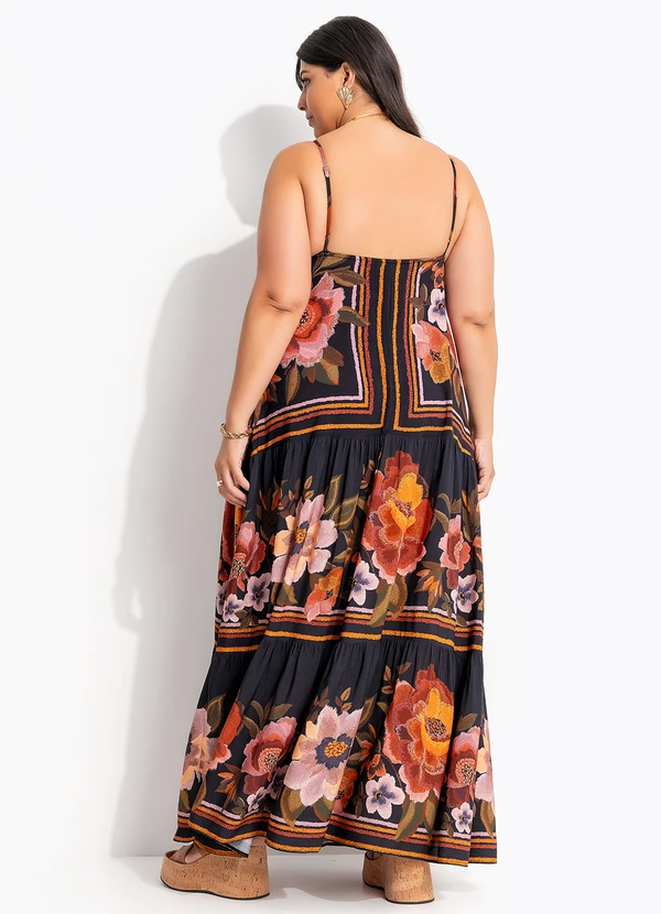 Farm - Vestido Floral Cleo Preto 8