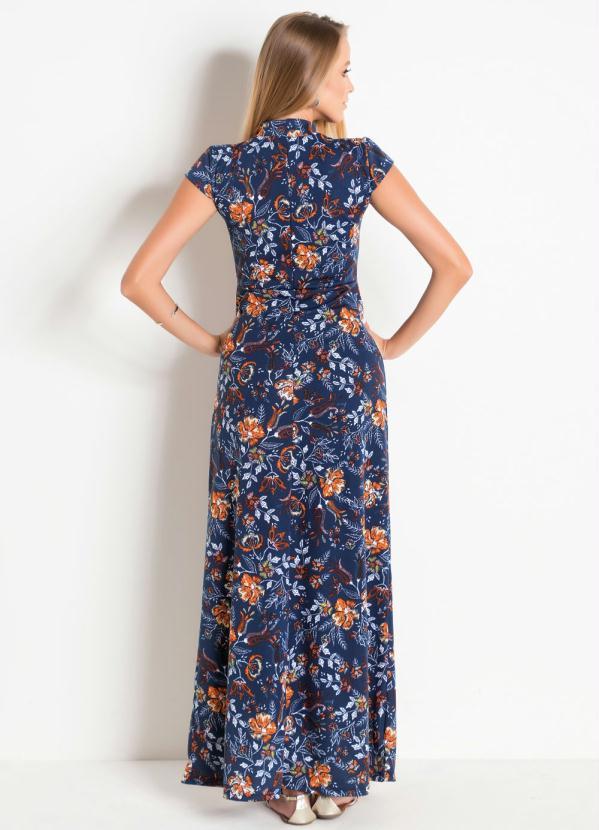 Outlet - Vestido Floral com Gola Moda Evangélica 2