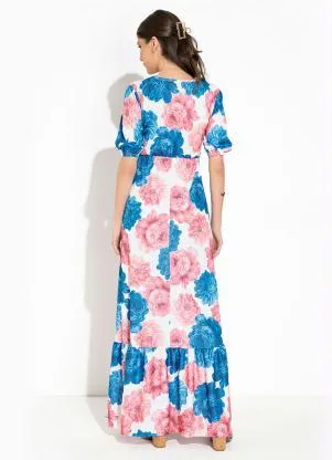 Rosalie - Vestido Floral com Mangas . - ROSALIE