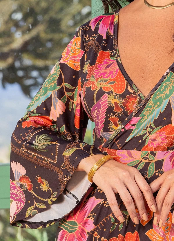 Quintess - Vestido Floral Folk em Malha Fria 7