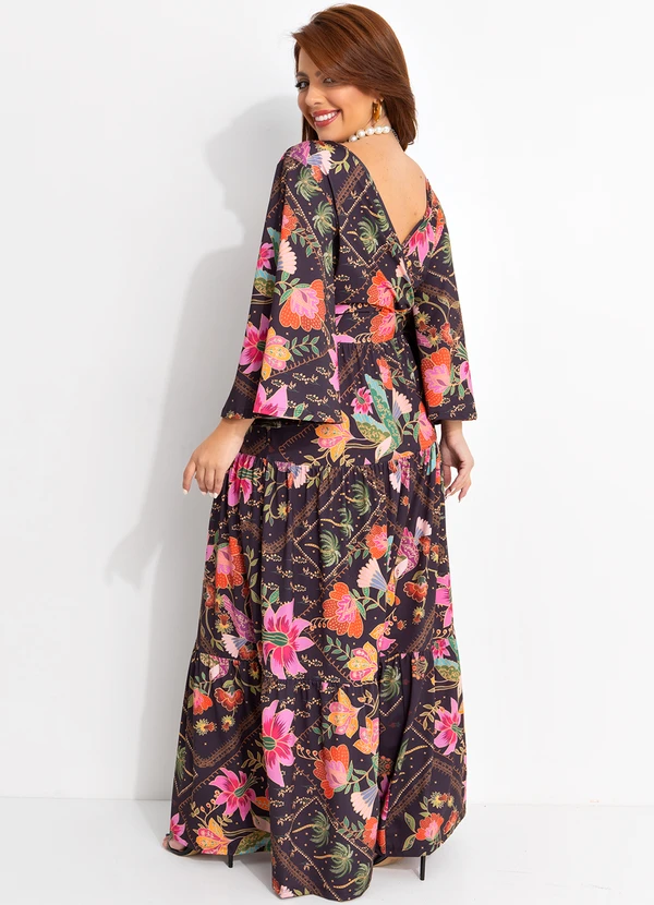 Quintess - Vestido Floral Folk em Malha Fria 4