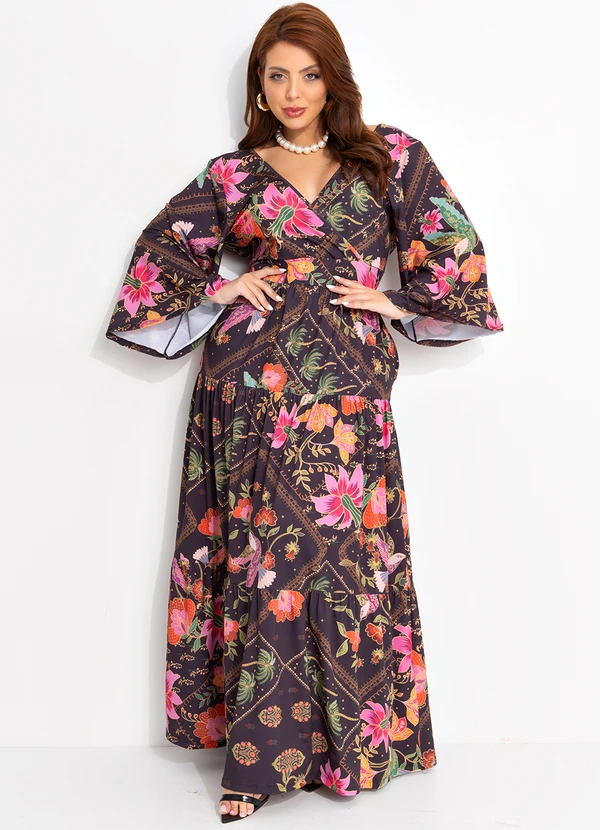 Quintess - Vestido Floral Folk em Malha Fria 3