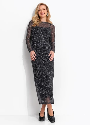 Quintess - Vestido Floral Liberty em Tule - QUINTESS