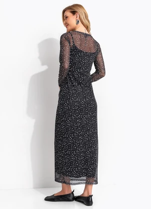 Quintess - Vestido Floral Liberty em Tule - QUINTESS