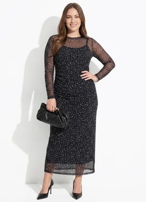 Quintess - Vestido Floral Liberty em Tule - QUINTESS