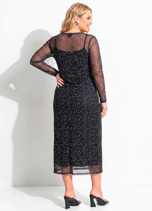 Quintess - Vestido Floral Liberty em Tule