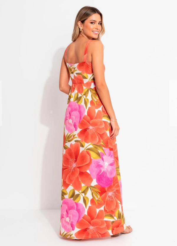 Quintess - Vestido Floral Maxi em Malha Fria 3